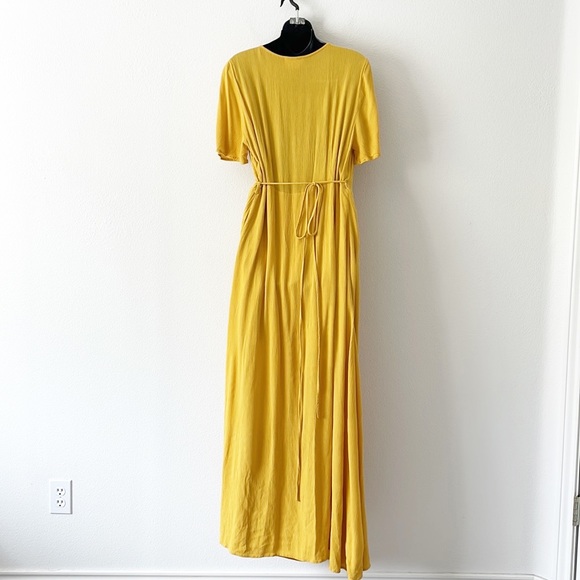 Yellow Wrap Maxi Dress - Picture 16 of 16
